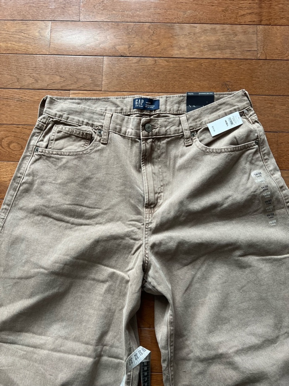 ❤️GAP HIGH RISE HORSESHOE BARREL JEAN-MUSHROOM-14/32 LONG-NWT❤️ - Picture 6 of 15